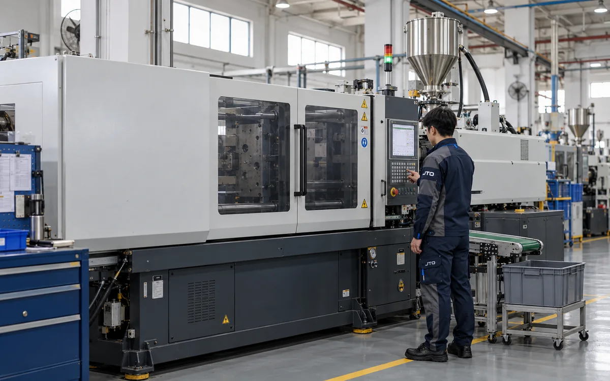 Illustrative injection molding workshop context.