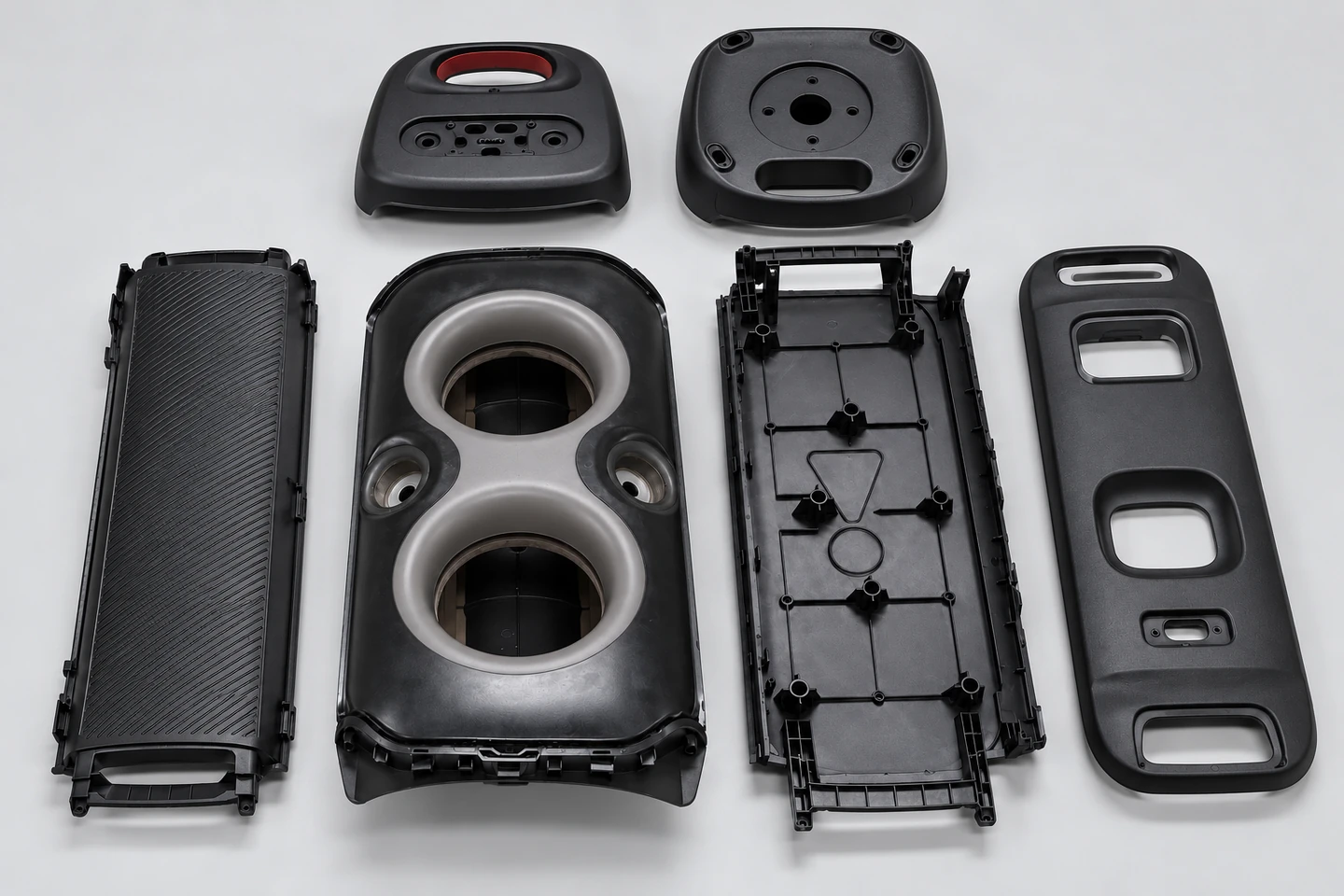 Speaker housing, front frame and component interface.