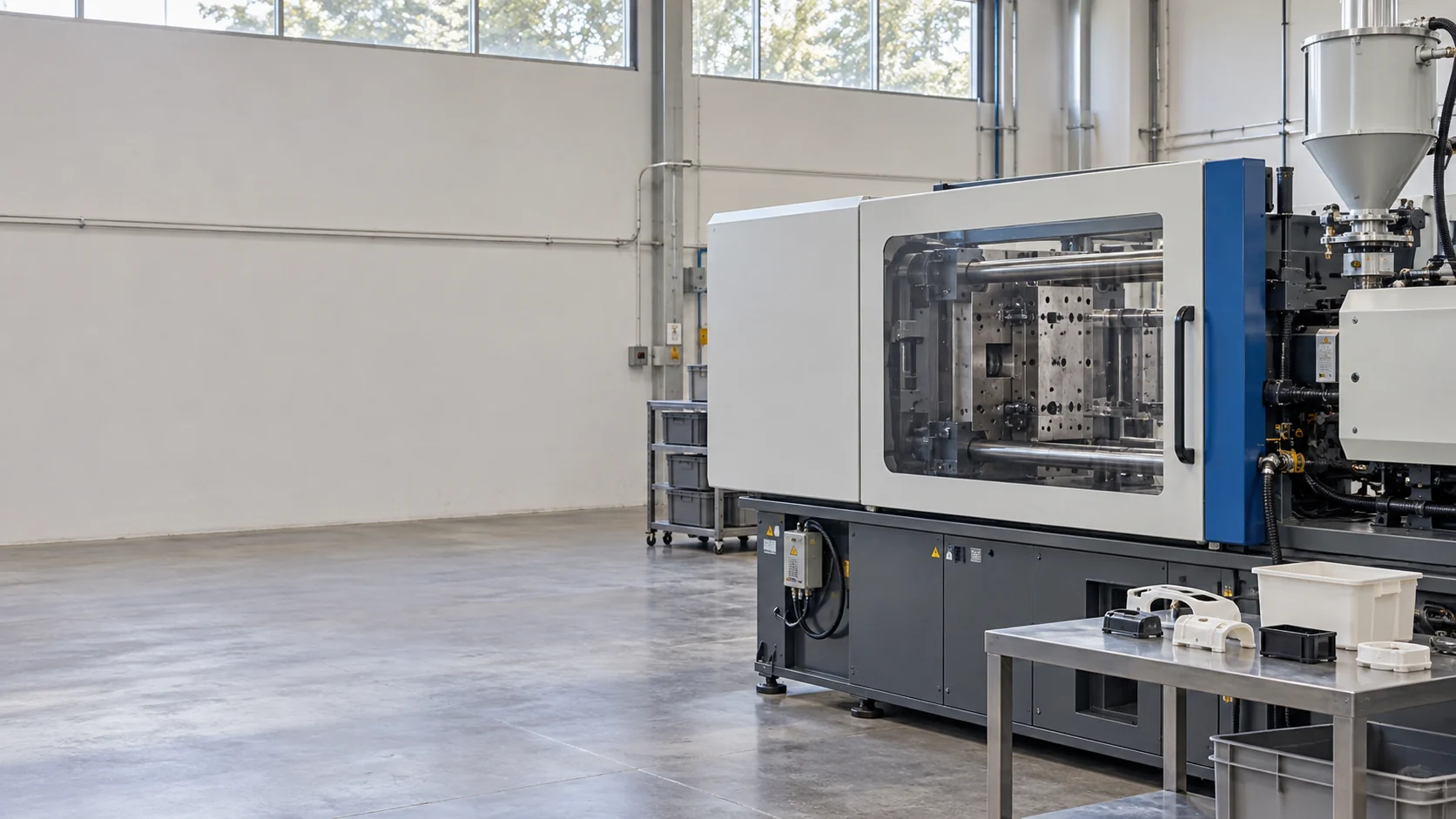 Molding equipment and a component reviewed in a manufacturing context.