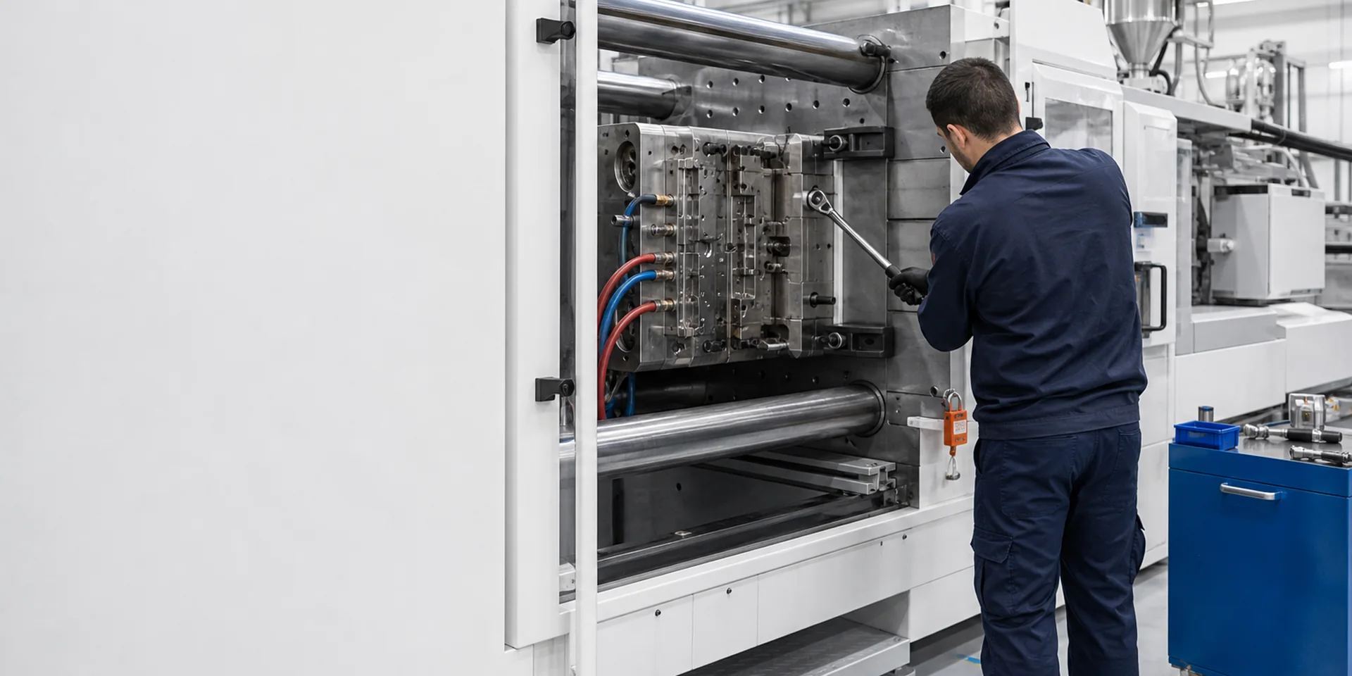 A mold setup prepared for manufacturing review.